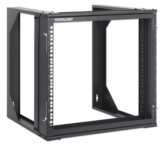9 HE 19" Netzwerk-Laborgestell zur Wandmontage, 2 Tragschienen, schwarz Image 2
