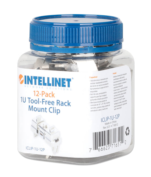 Clip zur werkzeuglosen Rackmontage, 1 HE, 12er-Pack Packaging Image 2