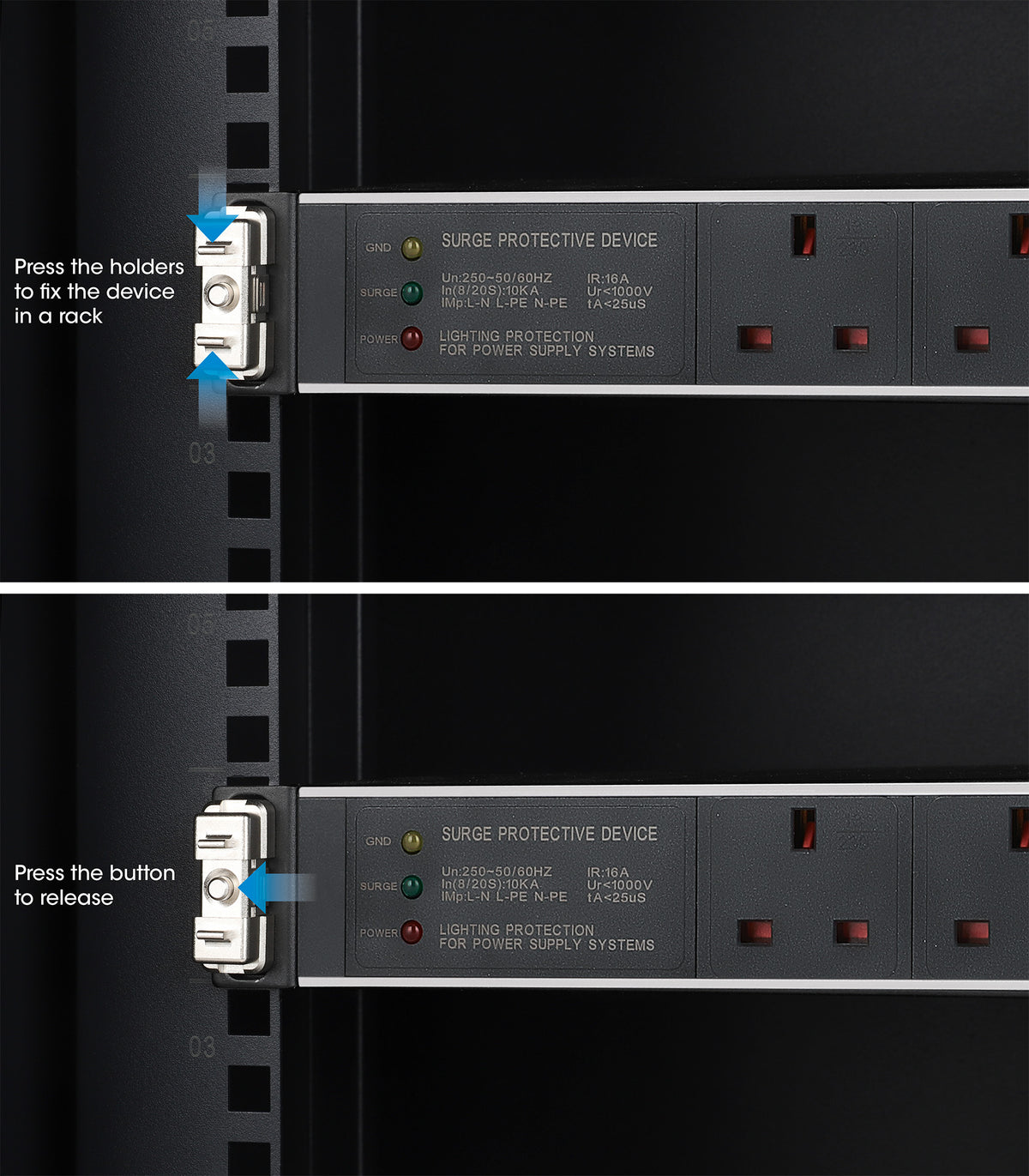Clip zur werkzeuglosen Rackmontage, 1 HE, 12er-Pack Image 9