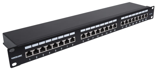 Cat6a 10G 24-Port Patchpanel, geschirmt, 1 HE Image 2