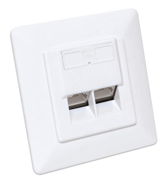 2-Port Cat6a 10G RJ45-Netzwerkdose, geschirmt Image 2