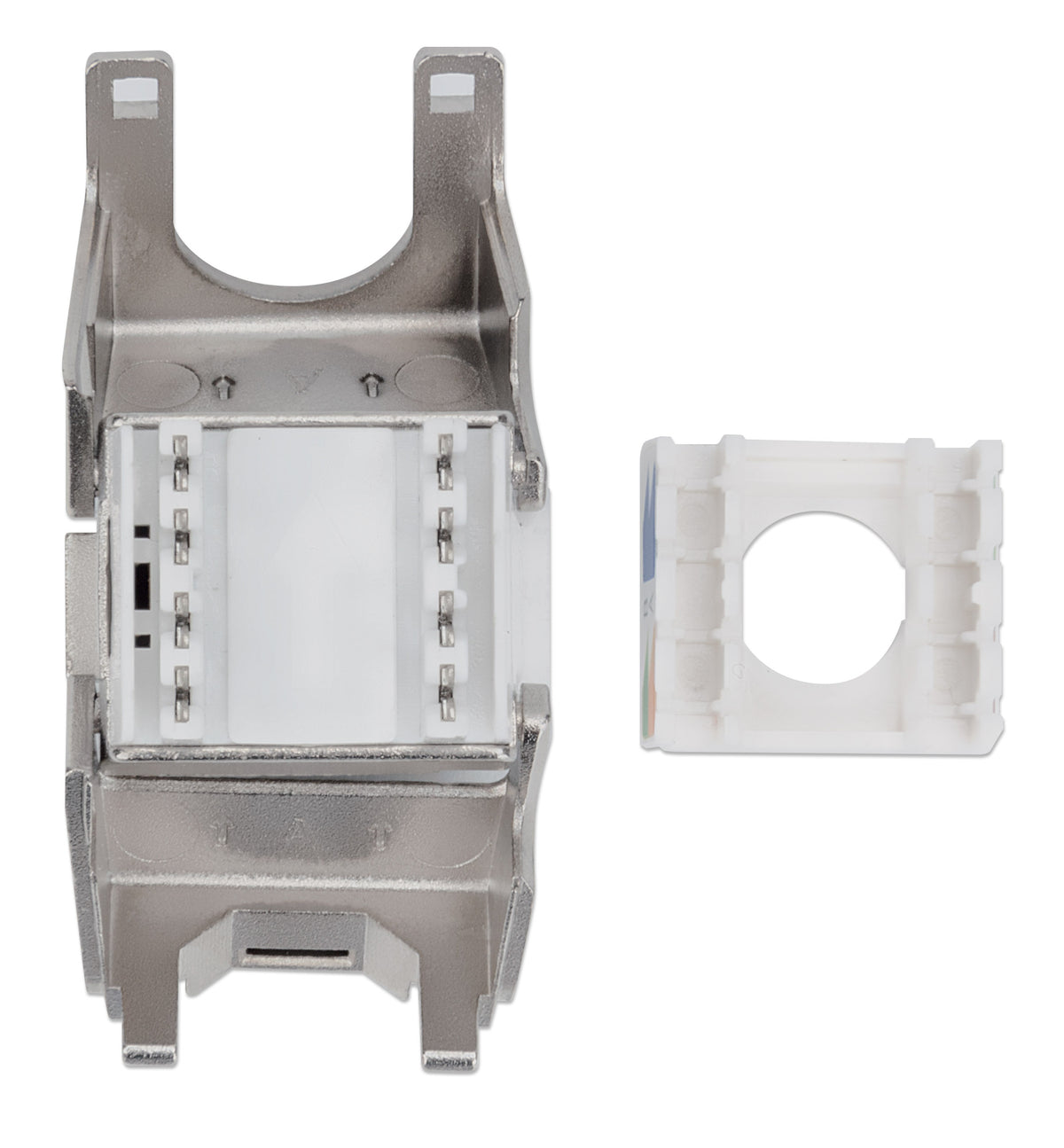 Cat6a 10G Keystone-Modul, geschirmt und werkzeuglos, silber Image 6