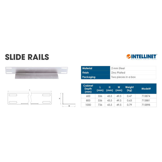 Gleitschienen für 19"-Schränke Image 2