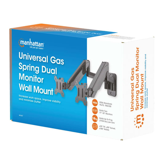 Universal-Wandhalterung mit Gasdruckfeder für zwei Monitore Packaging Image 2