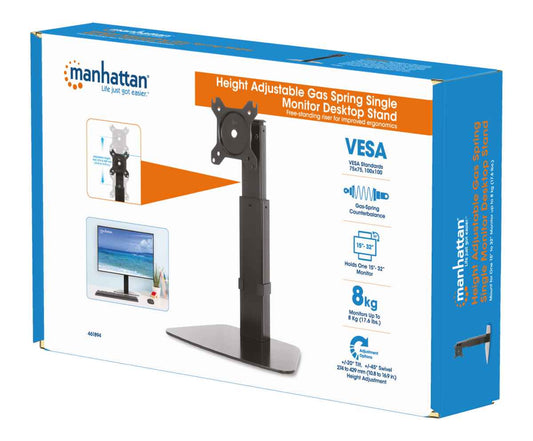 Höhenverstellbarer Standfuß mit Monitorhalterung und Gasdruckfeder für ein Display Packaging Image 2