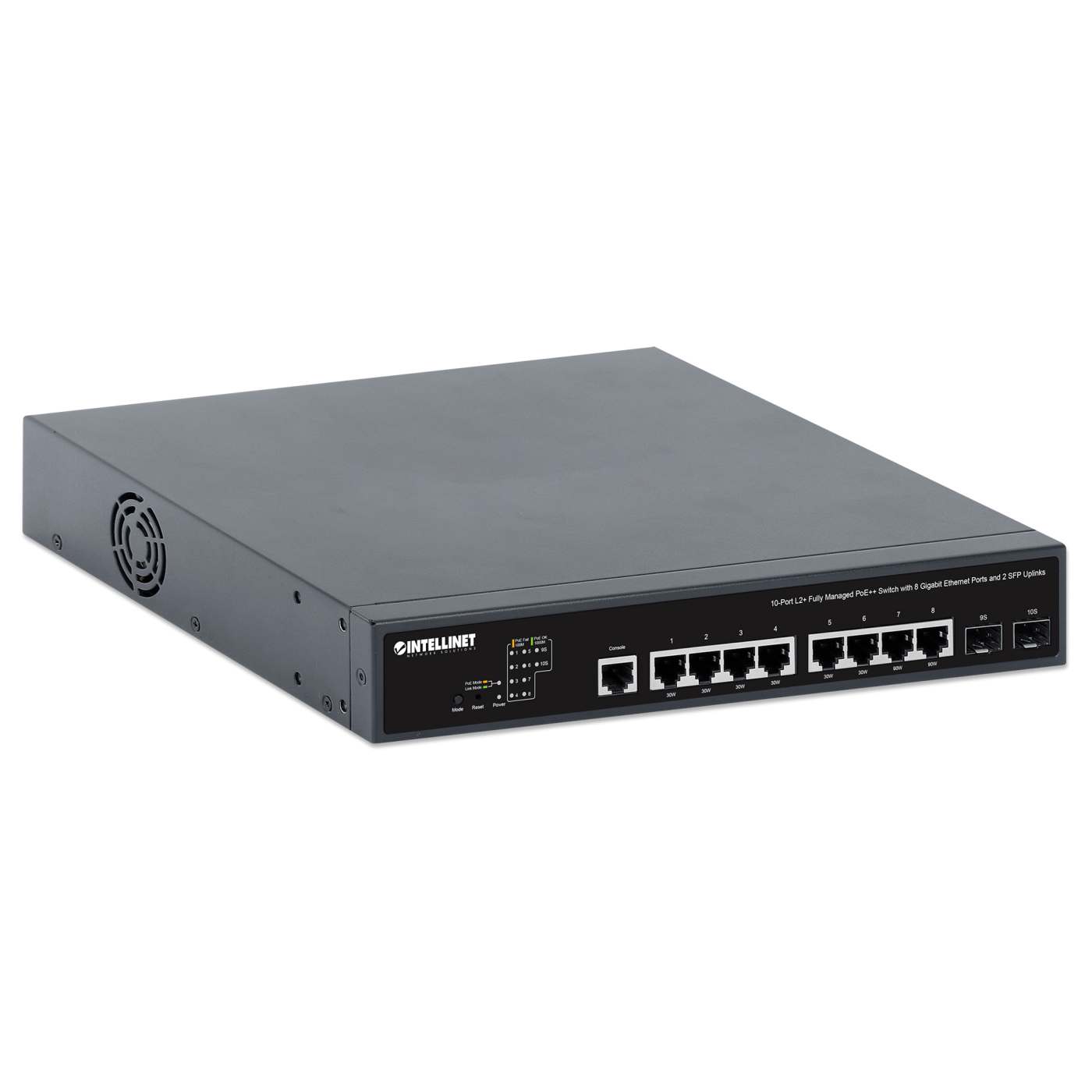 10-Port L2+ Fully Managed PoE++ Switch mit 8 Gigabit Ethernet-Ports und 2 SFP-Uplinks Image 3