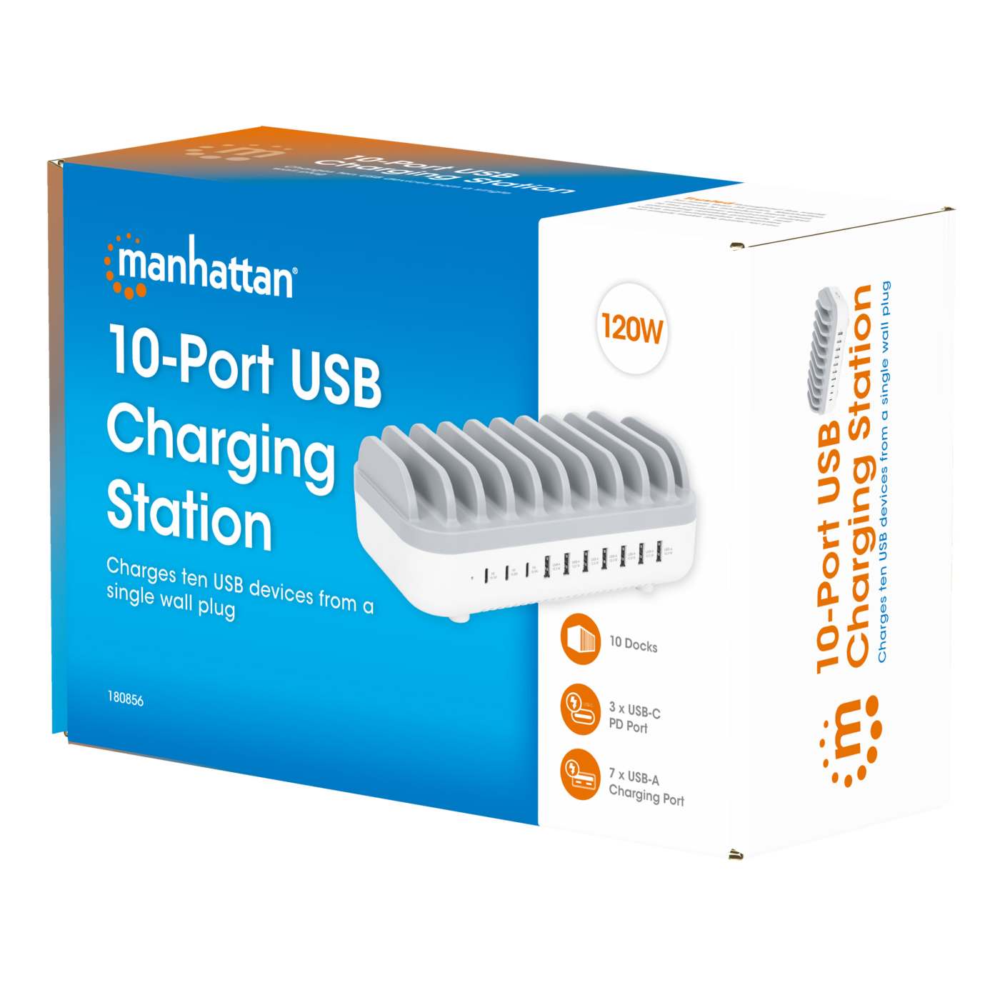 10-Port USB Power Delivery-Ladestation 120 W Packaging Image 2