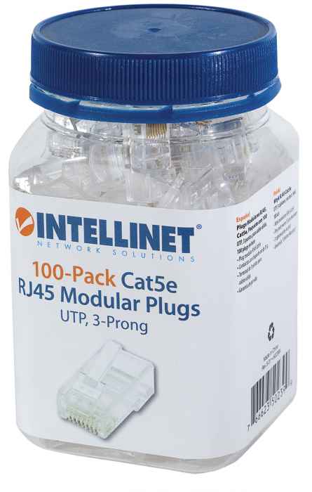 100er-Pack Cat5e RJ45-Modularstecker Packaging Image 2