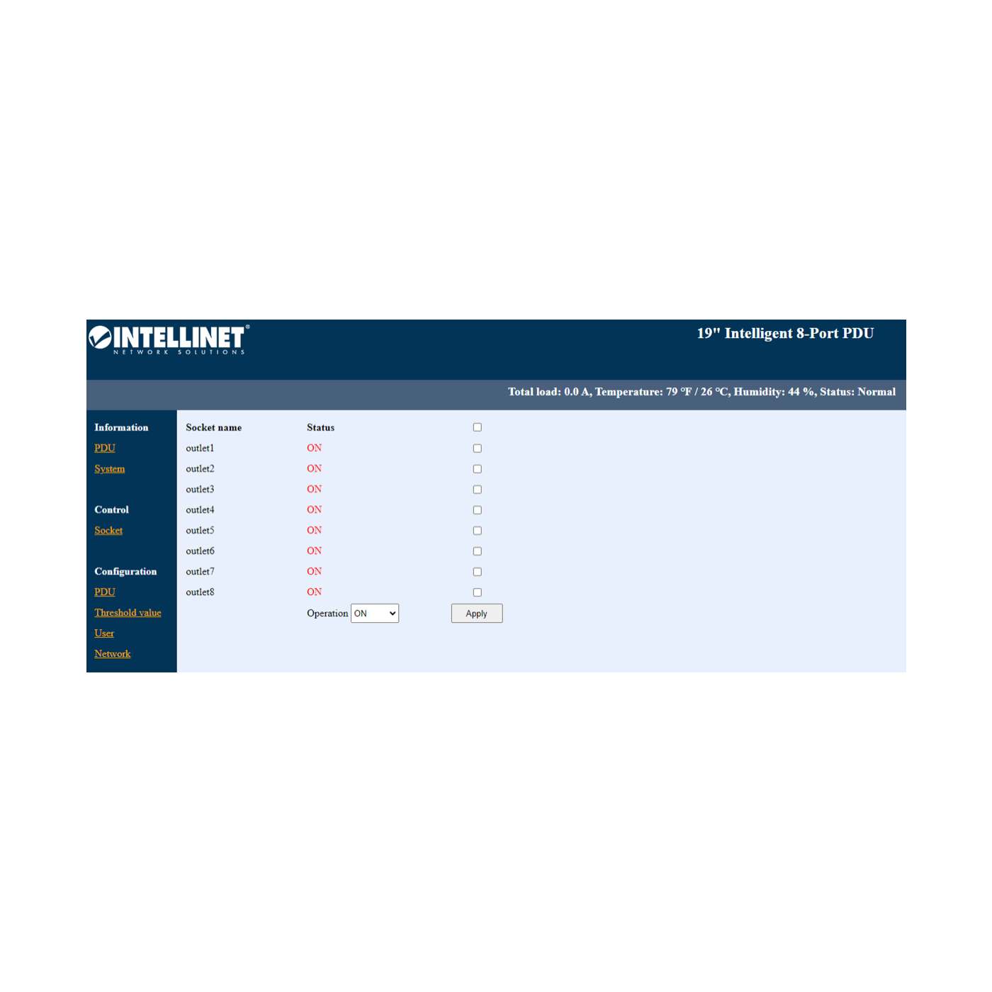 19" 8-fach IP-Steckdosenleiste / Smart PDU mit C13-Kaltgerätesteckdosen Image 9