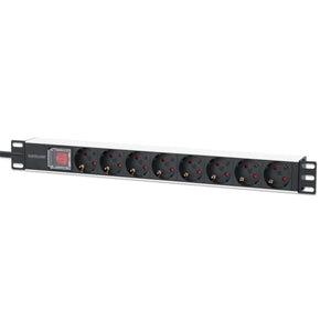 19" 8-fach Steckdosenleiste / PDU, Schutzkontakt, 1 HE Image 1