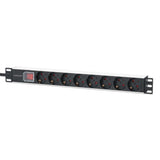 19" 8-fach Steckdosenleiste / PDU, Schutzkontakt, 1 HE Image 1