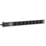 19" 8-fach Steckdosenleiste / PDU, Schutzkontakt, 1 HE Image 3