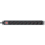 19" 9-fach Steckdosenleiste / PDU, Schutzkontakt, 1 HE Image 4