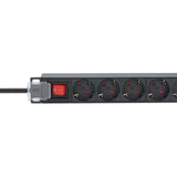 19" 9-fach Steckdosenleiste / PDU, Schutzkontakt, 1 HE Image 5