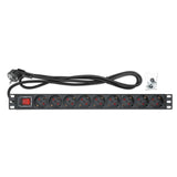 19" 9-fach Steckdosenleiste / PDU, Schutzkontakt, 1 HE Image 6
