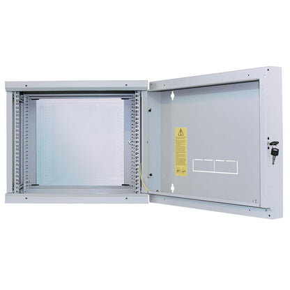 19" Wandverteiler mit Schwenkrahmen, 15 HE, 725 (H) x 540 (B) x 450 (T) mm, grau Image 7