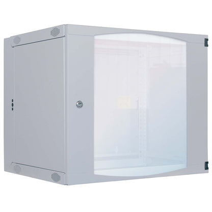 19" Wandverteiler mit Schwenkrahmen, 6 HE, 327 (H) x 540 (B) x 450 (T) mm, grau Image 2