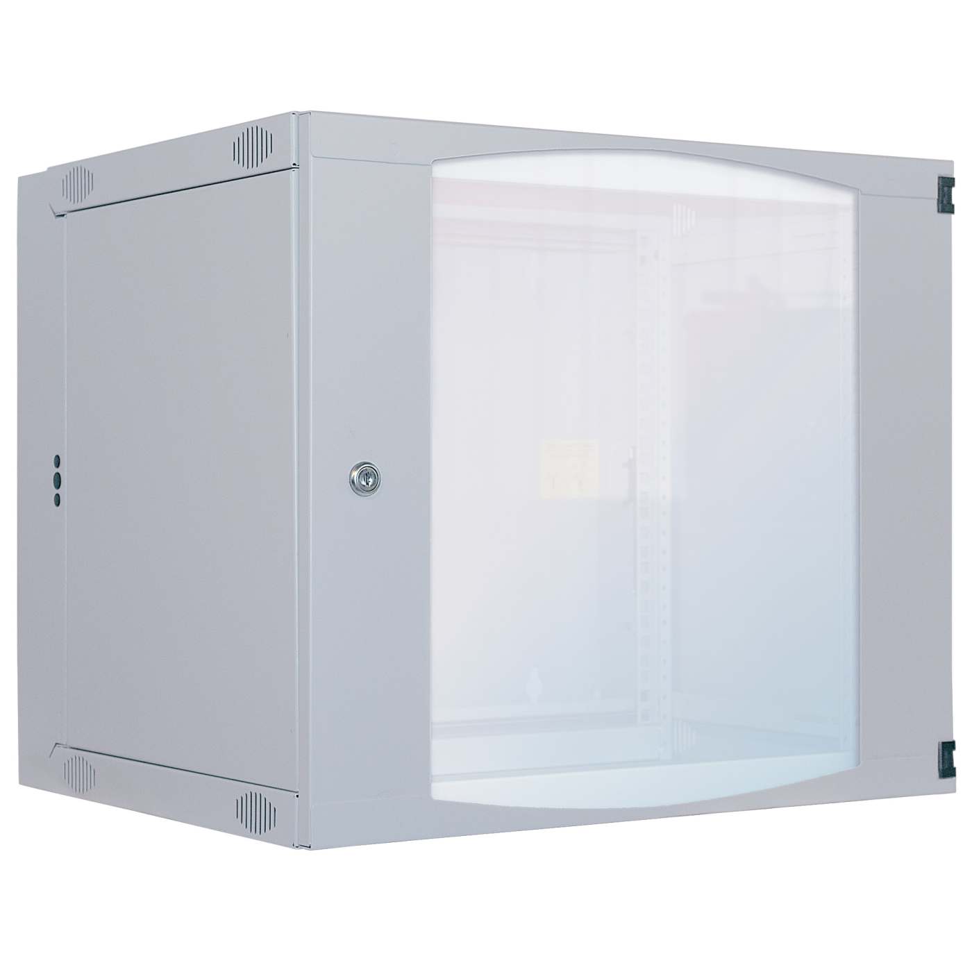 19" Wandverteiler mit Schwenkrahmen, 9 HE, 460 (H) x 540 (B) x 600 (T) mm, grau Image 3