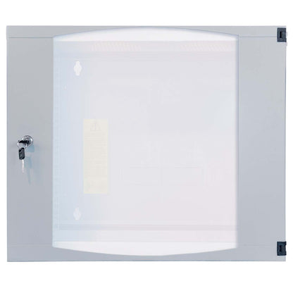 19" Wandverteiler mit Schwenkrahmen, 9 HE, 460 (H) x 540 (B) x 600 (T) mm, grau Image 4