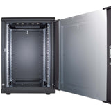 19" Netzwerkschrank, 16 HE, 878 (H) x 600 (B) x 600 (T) mm, schwarz Image 7