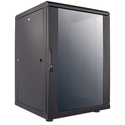 19" Netzwerkschrank, 16 HE, 878 (H) x 600 (B) x 600 (T) mm, schwarz Image 2