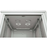 19" Netzwerkschrank, 16 HE, 878 (H) x 600 (B) x 600 (T) mm, grau Image 6