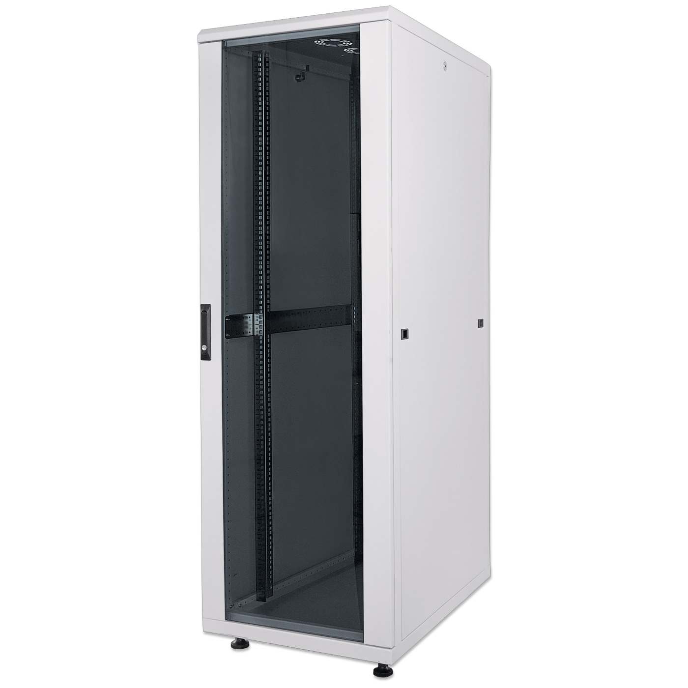 19" Netzwerkschrank, 22 HE, 1144 (H) x 600 (B) x 800 (T) mm, grau Image 1