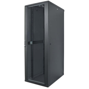 19" Netzwerkschrank, 36 HE, 1766 (H) x 600 (B) x 800 (T) mm, schwarz Image 1