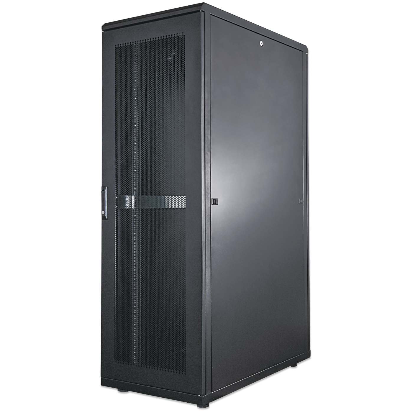 19" Serverschrank, 26 HE, 1322 (H) x 600 (B) x 1000 (T) mm, schwarz Image 1