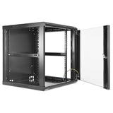 19" Wandverteiler, 12 HE, 635 (H) x 600 (B) x 600 (T) mm, schwarz Image 5