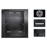19" Wandverteiler, 12 HE, 635 (H) x 600 (B) x 600 (T) mm, schwarz Image 6