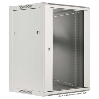 19" Wandverteiler, 15 HE, 770 (H) x 570 (B) x 450 (T) mm, grau Image 2