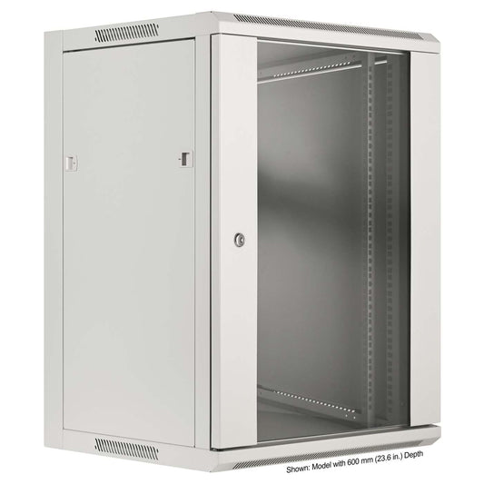 19" Wandverteiler, 15 HE, 770 (H) x 570 (B) x 450 (T) mm, grau Image 2