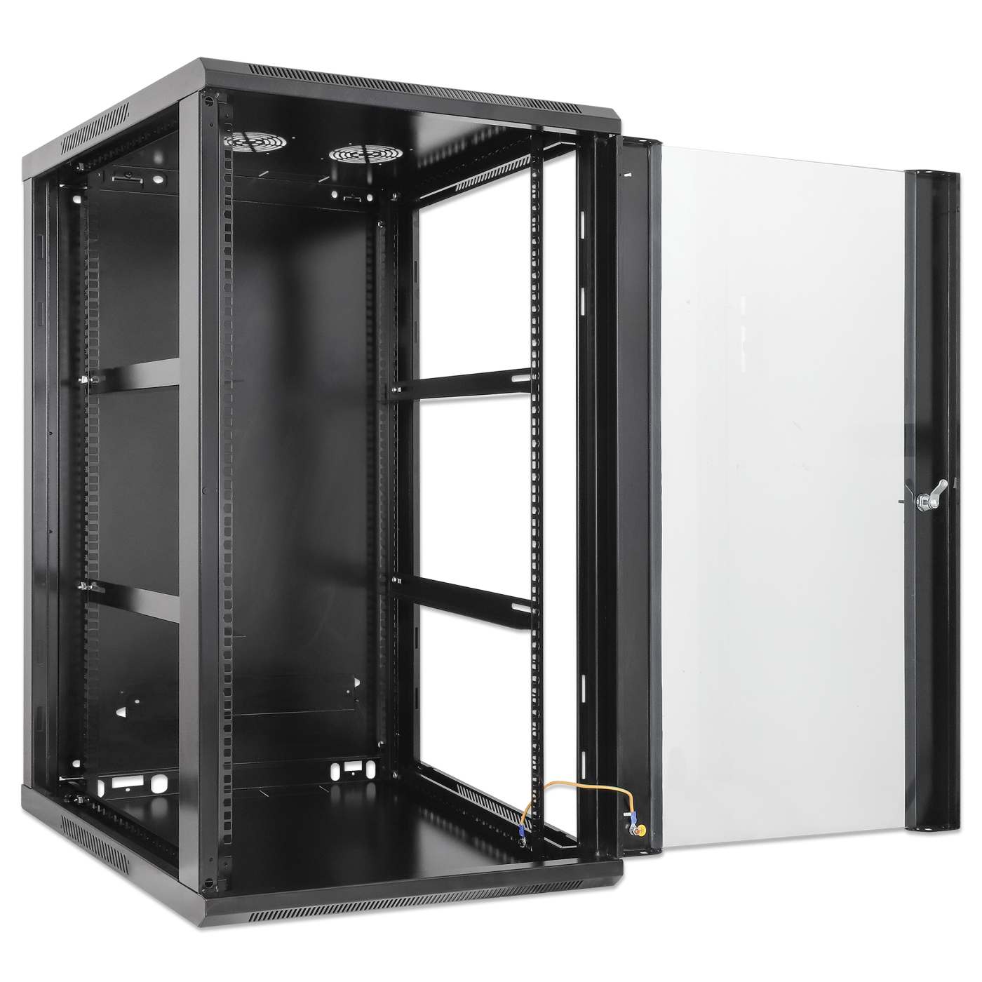 19" Wandverteiler, 20 HE, 994 (H) x 600 (B) x 600 (T) mm, schwarz Image 6