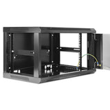 19" Wandverteiler, 6 HE, 370 (H) x 600 (B) x 450 (T) mm, schwarz Image 5