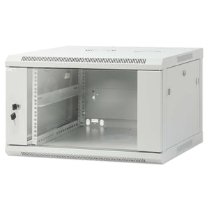 19" Wandverteiler, 6 HE, 370 (H) x 600 (B) x 600 (T) mm, grau Image 1