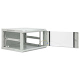 19" Wandverteiler, 6 HE, 370 (H) x 600 (B) x 600 (T) mm, grau Image 8