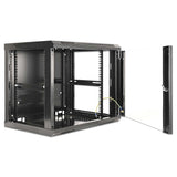 19" Wandverteiler, 9 HE, 500 (H) x 600 (B) x 450 (T) mm, schwarz Image 5