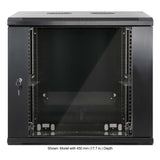 19" Wandverteiler, 9 HE, 500 (H) x 600 (B) x 600 (T) mm, schwarz Image 3