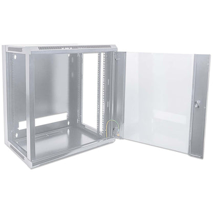 19" Wandverteiler, 9 HE, 500 (H) x 570 (B) x 600 (T) mm, grau Image 8