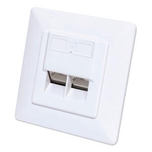 2-Port Cat6 10G RJ45-Netzwerkdose, geschirmt Image 1