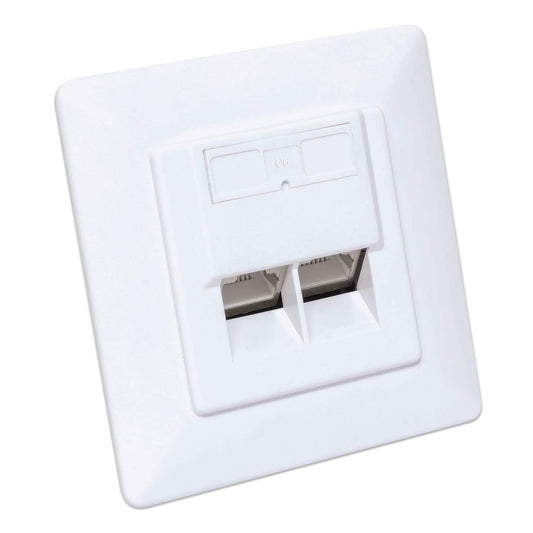 2-Port Cat6 10G RJ45-Netzwerkdose, geschirmt Image 2