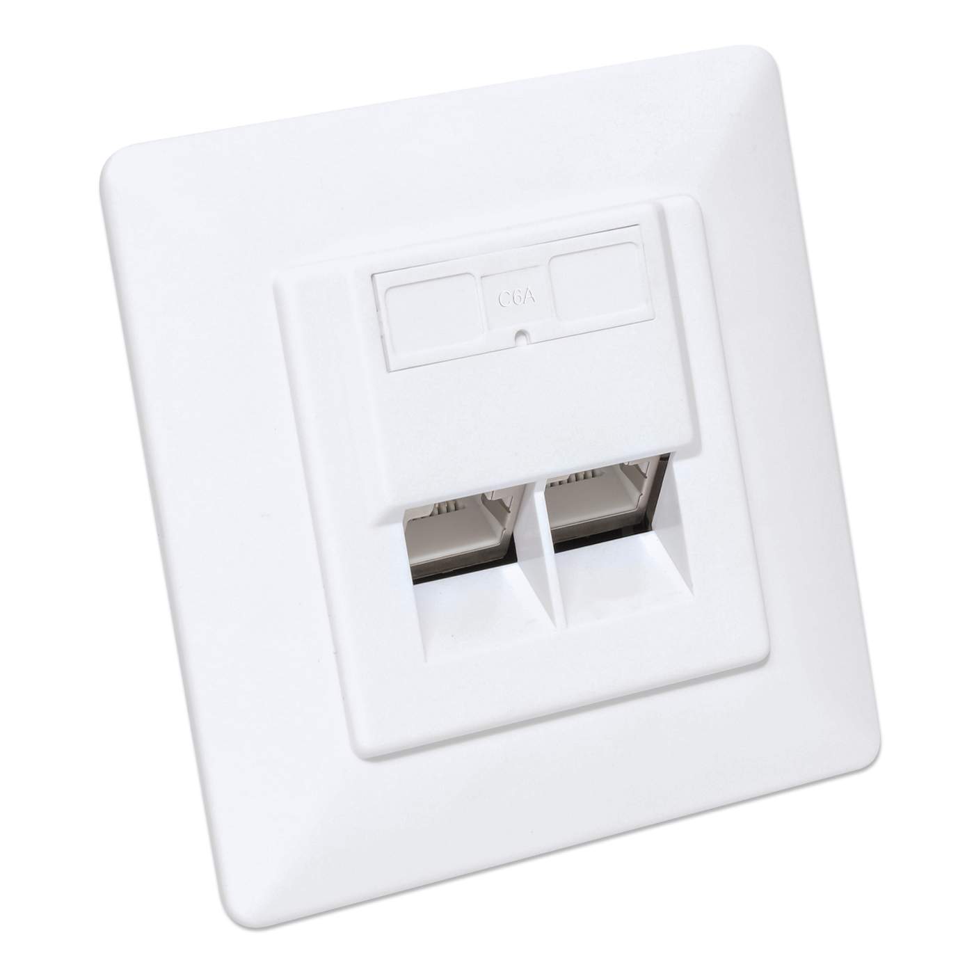 2-Port Cat6a 10G RJ45-Netzwerkdose, geschirmt Image 2