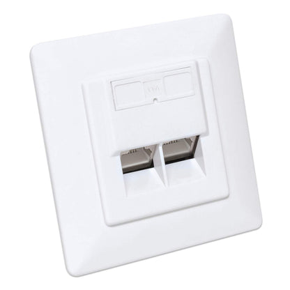 2-Port Cat6a 10G RJ45-Netzwerkdose, geschirmt Image 2