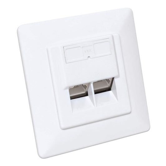 2-Port Cat6a 10G RJ45-Netzwerkdose, geschirmt Image 2