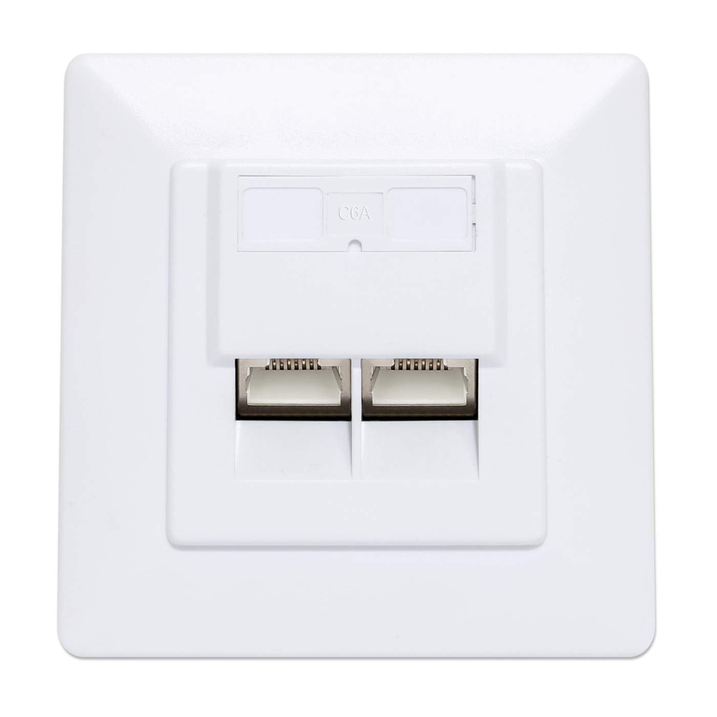 2-Port Cat6a 10G RJ45-Netzwerkdose, geschirmt Image 3