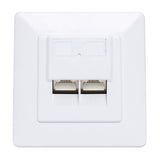 2-Port Cat6a 10G RJ45-Netzwerkdose, geschirmt Image 3