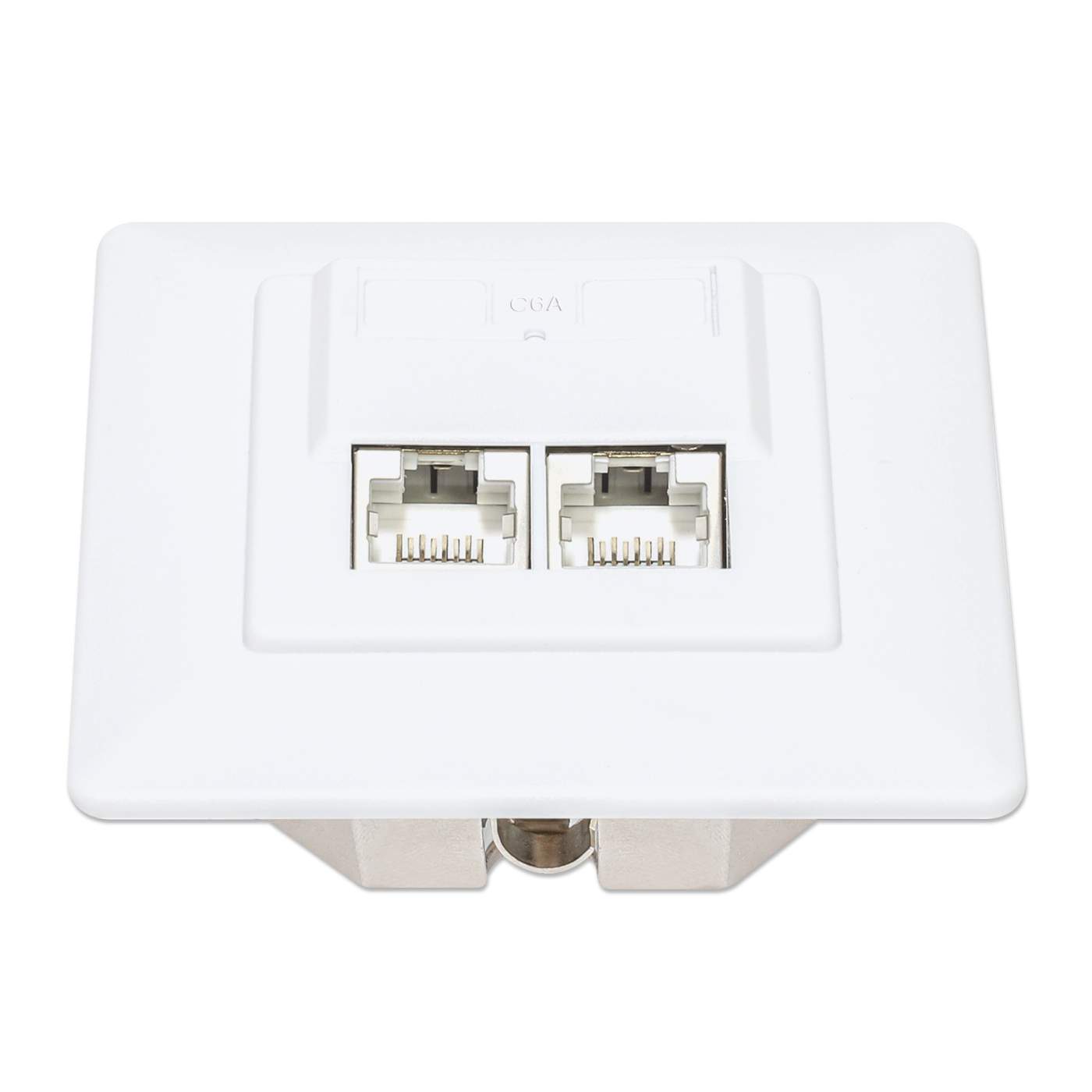 2-Port Cat6a 10G RJ45-Netzwerkdose, geschirmt Image 4