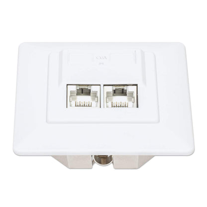 2-Port Cat6a 10G RJ45-Netzwerkdose, geschirmt Image 4