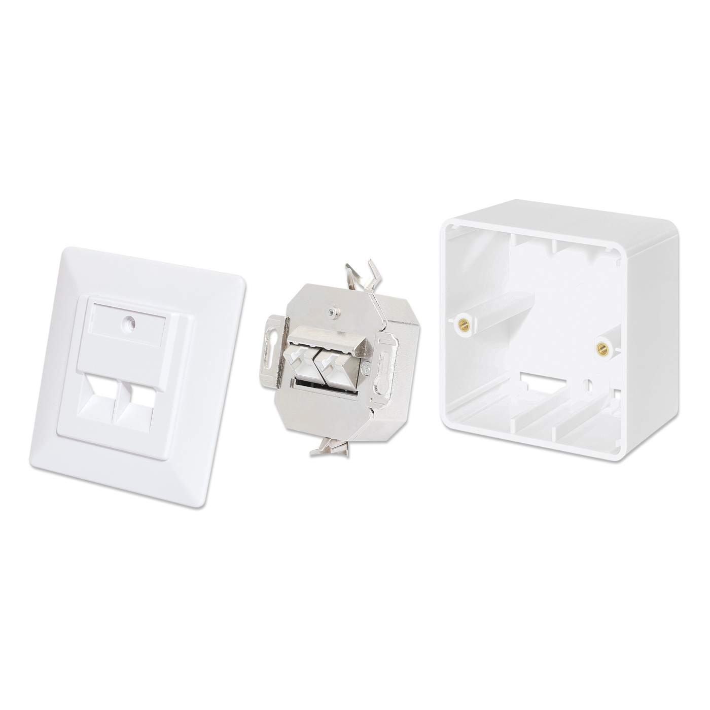 2-Port Cat6a 10G RJ45-Netzwerkdose, geschirmt Image 7